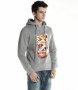 DSQUARED D2 GREY BAD KITTY PRINT Ватирано Мъжко Горнище тип Суичър size M, снимка 2