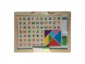 Дървена дъска с магнитни букви - кирилица, снимка 1 - Рисуване и оцветяване - 22493480