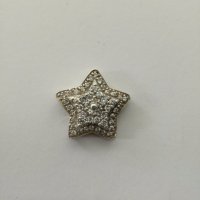 Сребърна звезда с цирконий- сребро проба 925, снимка 2 - Колиета, медальони, синджири - 19437556
