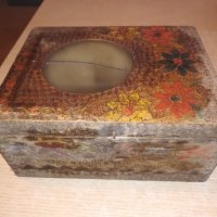 антика-старинна кутия за стена-19х15х9см, снимка 4 - Антикварни и старинни предмети - 20962448