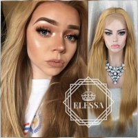 Lace Front LUXYRY WIG ELESSA Дълга Натурално Руса Перука Код 1052, снимка 1 - Аксесоари за коса - 25714665