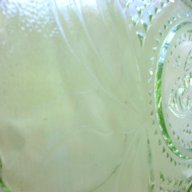 Чиния за торта, стъкло, зелена, снимка 3 - Чинии - 17194996