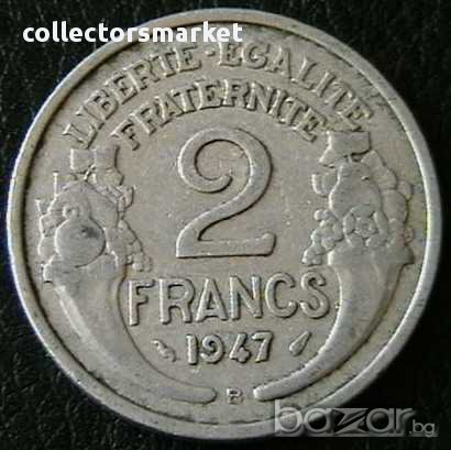 2 франка 1947 В, Франция, снимка 1
