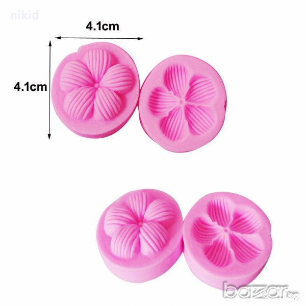 цвете дълбока текстура райе 2 части вейнър за направа украса тесто декорация фондан, снимка 1