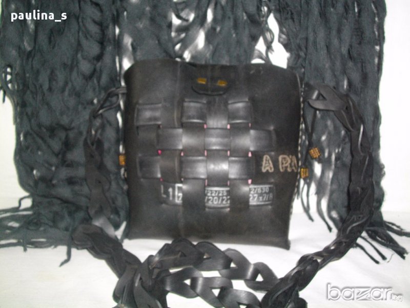 Дизайнерска чанта " A PM" Patrick Michael accessories от автомобилна гума, снимка 1