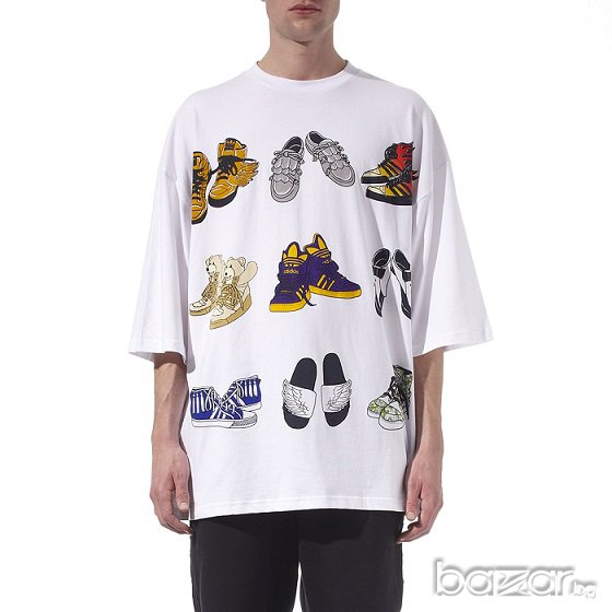 ADIDAS JEREMY SCOTT BIG SHOES Мъжка / Дамска Тениска, снимка 1