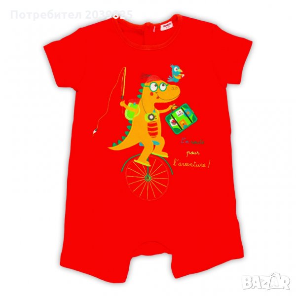 Нов Ромпър, Боди, Гащеризон, Червен, Бебе Момиче, Бебе Момче, Крокодил, 1-18 месеца, снимка 1