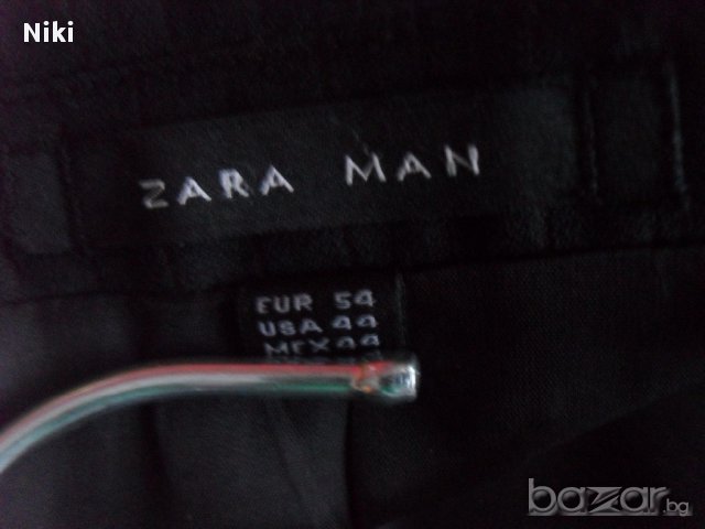 Черно раирано мъжко сако Зара, снимка 10 - Сака - 11657251