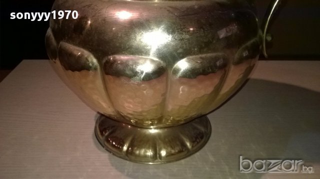 Огромна ретро кана-мед/месинг/бронз-50/41/30см-внос швеицария, снимка 7 - Антикварни и старинни предмети - 12833750