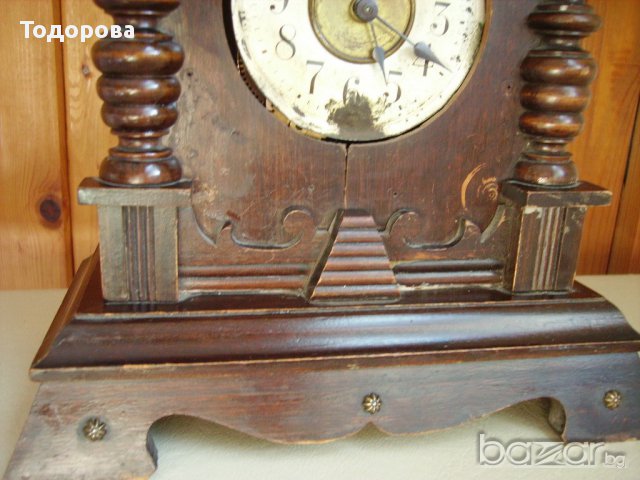 Красив старинен настолен часовник-Юнгханс с латерна, снимка 10 - Антикварни и старинни предмети - 15495664