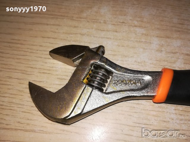 френски ключ 8 инча с гумена дръжка-21см-нов, снимка 12 - Ключове - 20816751
