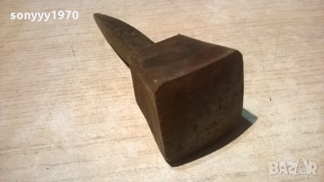 стара наковалня-ковано желязо-ретро колекция-13х4х4см, снимка 5 - Антикварни и старинни предмети - 23142799