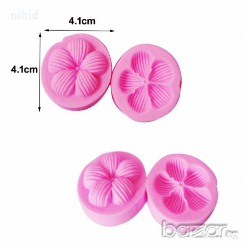 цвете дълбока текстура райе 2 части вейнър за направа украса тесто декорация фондан