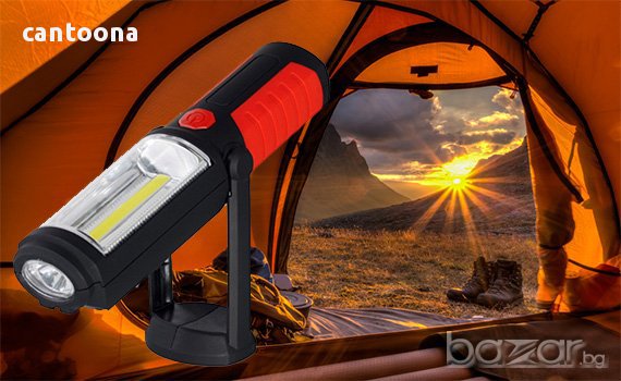 Мултифункционален LED фенер с магнит и кука, снимка 2 - Къмпинг осветление - 12623581