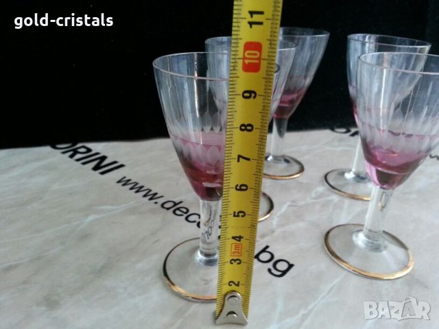 Ретро стъклени чаши чашки  53г, снимка 3 - Антикварни и старинни предмети - 24738338