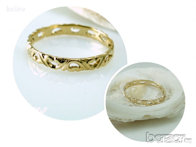 златна халкичка с ажурни мотиви 1.14 грама, размер 56.5