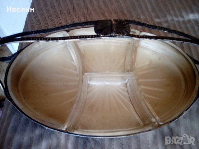 стара посребрена купа за ядки арт деко, снимка 5 - Антикварни и старинни предмети - 21643729