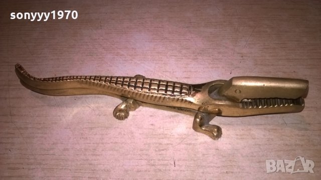 крокодил-17см-мед/месинг-внос испания, снимка 2 - Колекции - 25242723