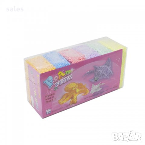 Кинетична пяна в бонбонени цветове 6 бр. в опаковка, снимка 1 - Рисуване и оцветяване - 23418599