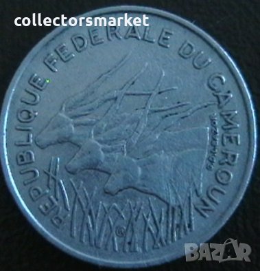 100 франка 1972, Камерун, снимка 2 - Нумизматика и бонистика - 24857563