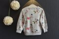 Детска блуза суичер сив на цветя , снимка 4
