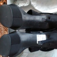 Сатенени сандали с панделки - нови, снимка 3 - Дамски елегантни обувки - 22089926