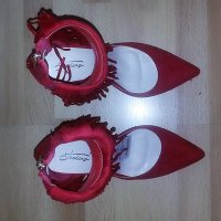 Дамски обувки Tendenz + подарък в червено =), снимка 5 - Дамски елегантни обувки - 23577272
