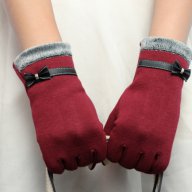 Ръкавици с кожена панделка за Touch Screen телефон, снимка 9 - Шапки - 17494136