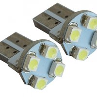 LED крушка Диодна T10 4-SMD LED Bulbs-Xenon White, снимка 1 - Аксесоари и консумативи - 18975398