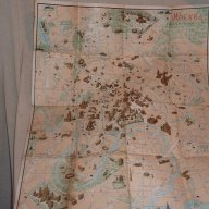 Стара карта на Москва, снимка 1 - Антикварни и старинни предмети - 12930759