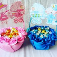 Кошници с бонбони за бебешко парти , снимка 1 - Декорация за дома - 25885167