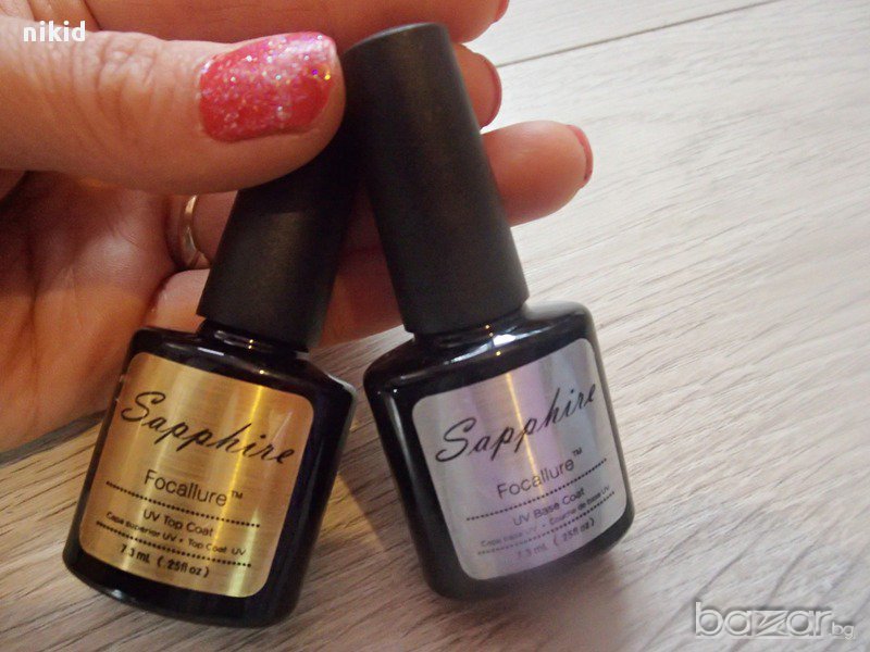 uv гел лак топ база за нокти  маникюр Sapphire , снимка 1