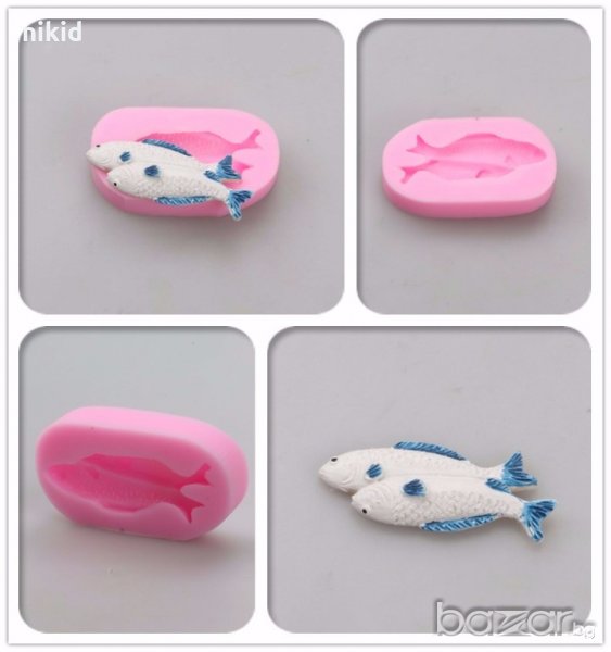 Морски риби Сафрид силиконов молд форма декорация торта фондан шоколад и др., снимка 1