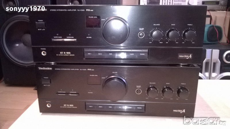 2бр-technics su-x320 amplifier 300w made in japan-внос швеицария, снимка 1