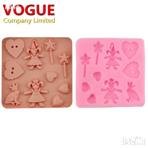 Принцесата и жабока жаба копче вълшебна пръчка силиконов молд форма за декорация торта фондан, снимка 1