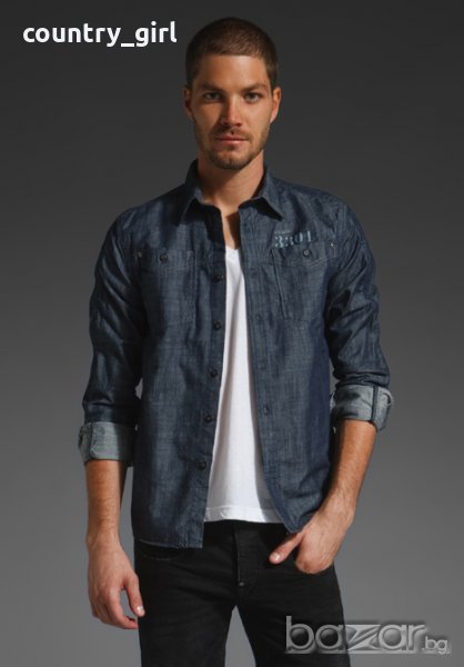 G-star Cedar Border shirt - страхотна мъжка дънкена риза, снимка 1