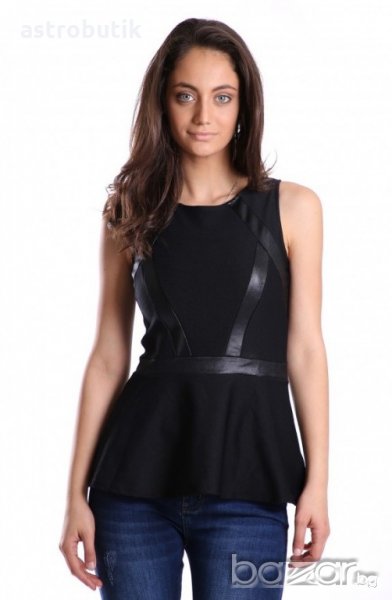 Дамски топ с кожен ефект А wear, снимка 1