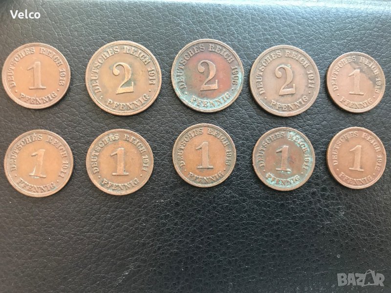 10 бр. монети германиа 1/2 пфенинга 1906/ от1911 /1914 г., снимка 1