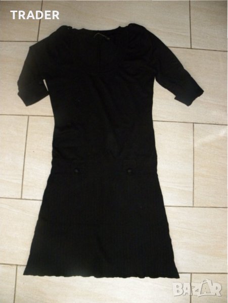 Дамска черна ластична рокля DANDARA, размер М, снимка 1