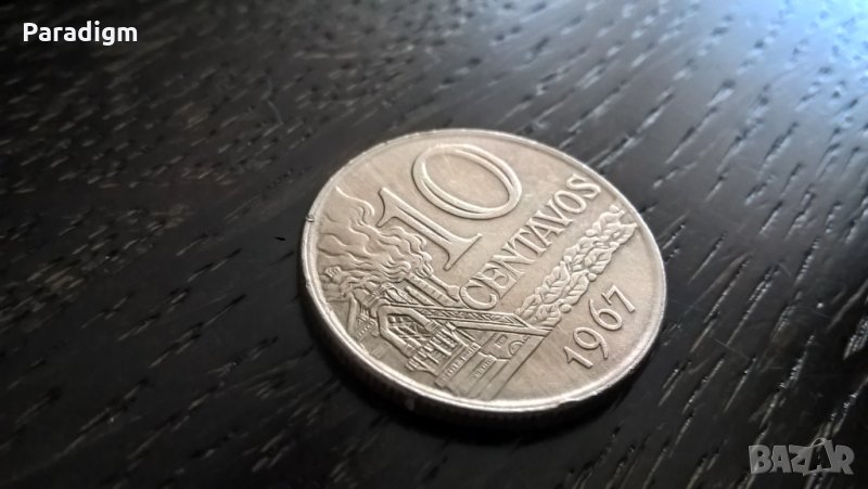 Монета - Бразилия - 10 центавос | 1967г., снимка 1