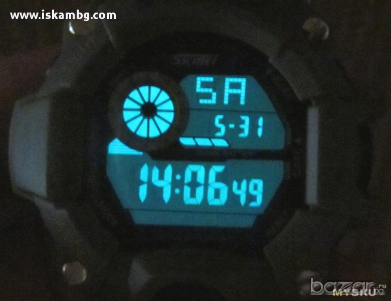 50М водоустойчив часовник с 2 часови зони, снимка 1