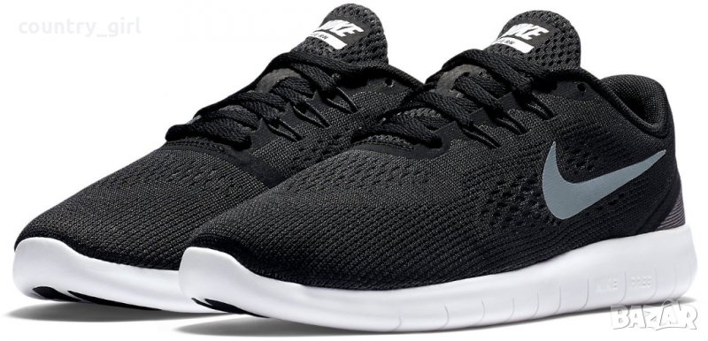 Nike Free RN black/anthracite/metallic silver - страхотни дамски маратонки, снимка 1