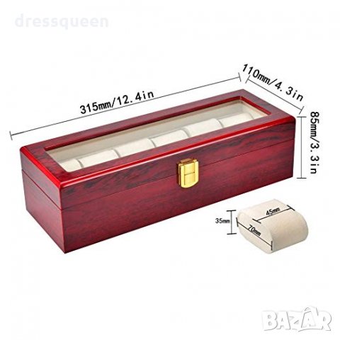 2170 Дървена кутия за 6 часовника, снимка 3 - Мъжки - 24759008