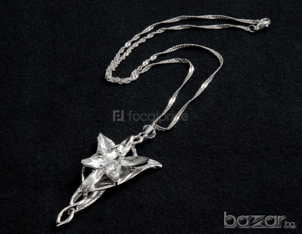 Комплект колие и брошка от Властелинът на пръстените (Lord of The Rings) колието на Arwen + листото, снимка 10 - Колиета, медальони, синджири - 7734379