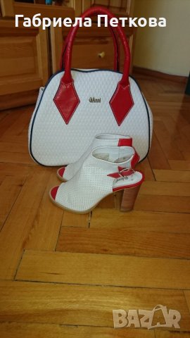 Чанта и обувки "Gi Anni" от естествена кожа , снимка 1 - Сандали - 24712346
