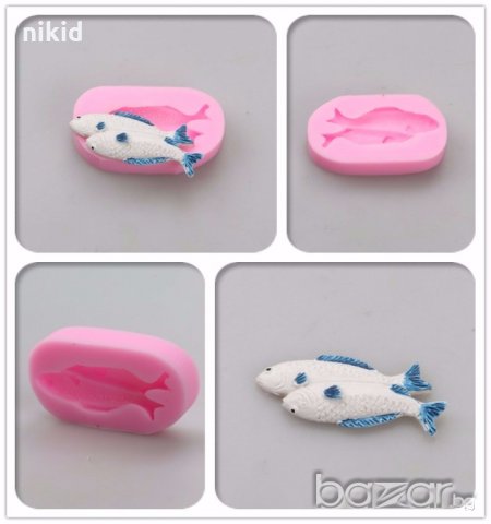 Морски риби Сафрид силиконов молд форма декорация торта фондан шоколад и др.