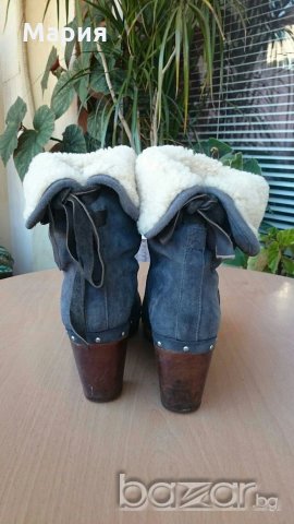 Боти на изгодна цена! Боти естествена овча кожа и вълна на марката UGG, снимка 3 - Дамски боти - 15631982