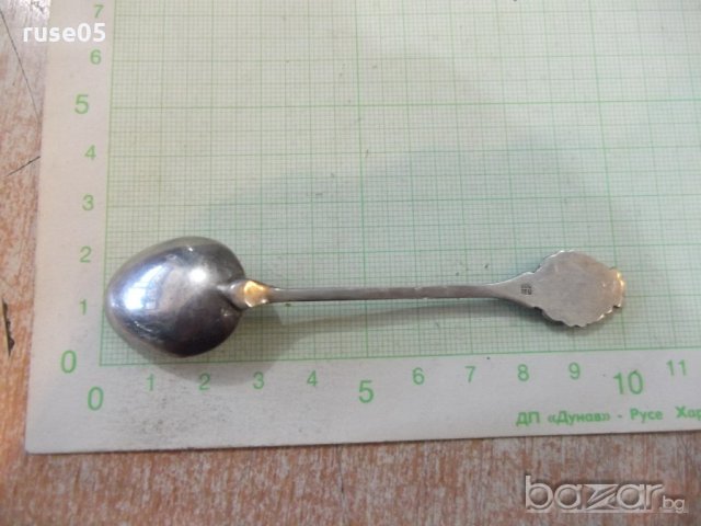 Лъжичка с герб стара малка сребърна - 8,3 гр., снимка 3 - Други ценни предмети - 21015172