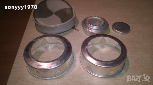 АНТИК-алуминиев комплект за къмпинг-16х6см, снимка 2 - Газови котлони - 25344070