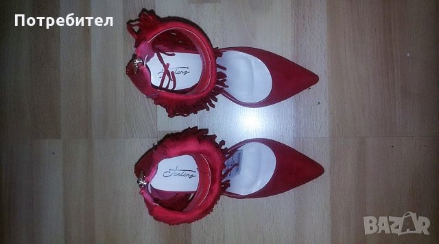 Дамски обувки Tendenz + подарък в червено =), снимка 5 - Дамски елегантни обувки - 23577272